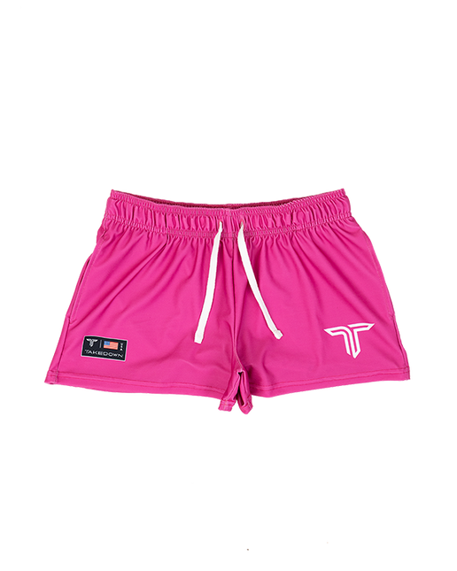 Highlighter Pink Core Women's Gym Shorts (3” Inseam)