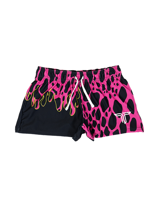 Hot Pink Wildfire Women's Gym Shorts (3” Inseam)
