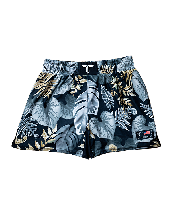 Grey Hawaiian Fight Shorts (5"&7“ Inseam)